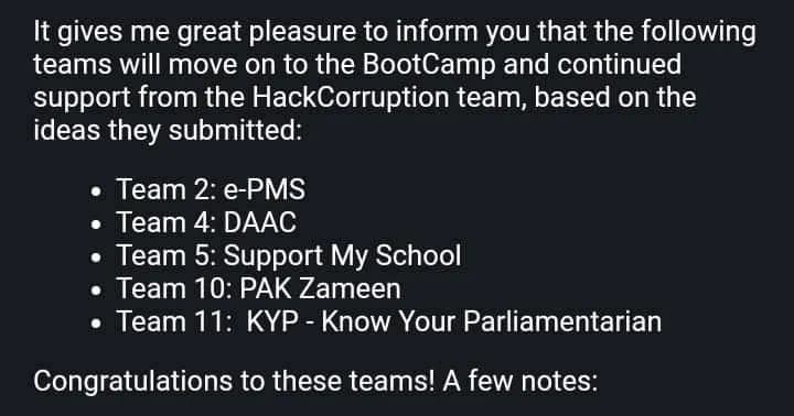 Hack Corruption Hackathon (Sub Continent) Winner